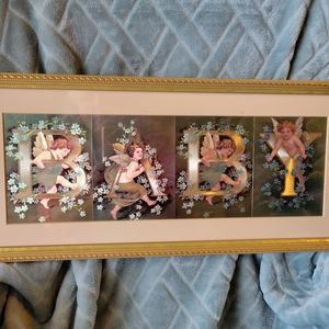 Vintage Framed BABY Postcard Picture ~ Victorian-ish ~ Shabby Chic~ Beautiful!